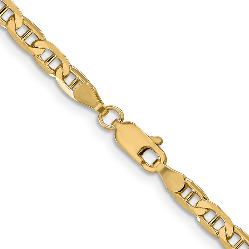 14K 20 inch 3.75mm Concave Anchor with Lobster Clasp Chain-CCA100-20