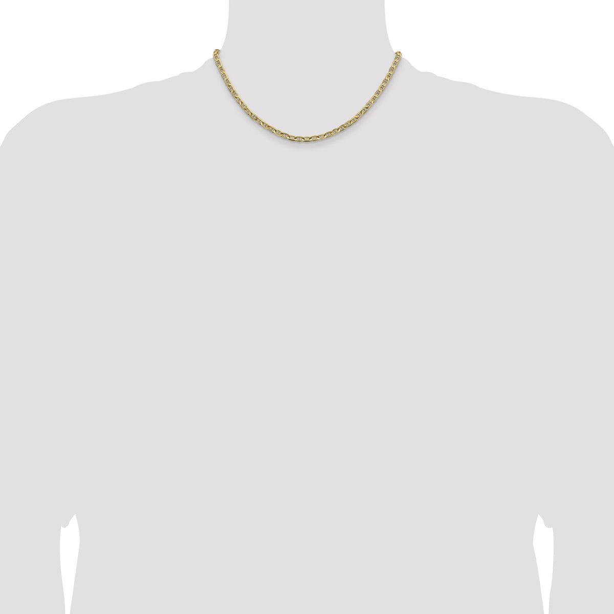 14k 3.75mm Concave Anchor Chain-CCA100-16