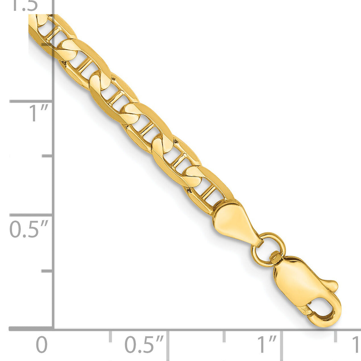 14k 3.75mm Concave Anchor Chain-CCA100-10