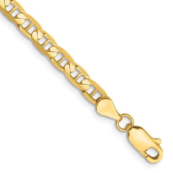 14K 10 inch 3.75mm Concave Anchor with Lobster Clasp Chain-CCA100-10