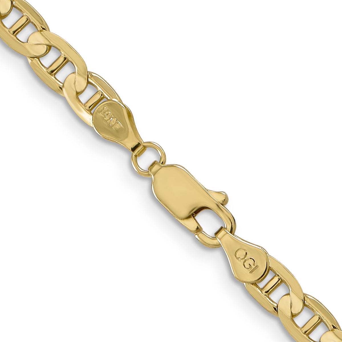 14k 4.5mm Concave Anchor Chain-CCA120-24