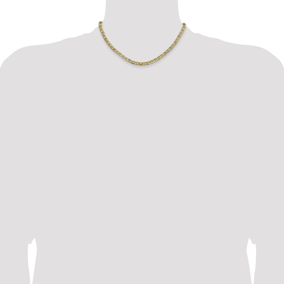 14k 4.5mm Concave Anchor Chain-CCA120-16