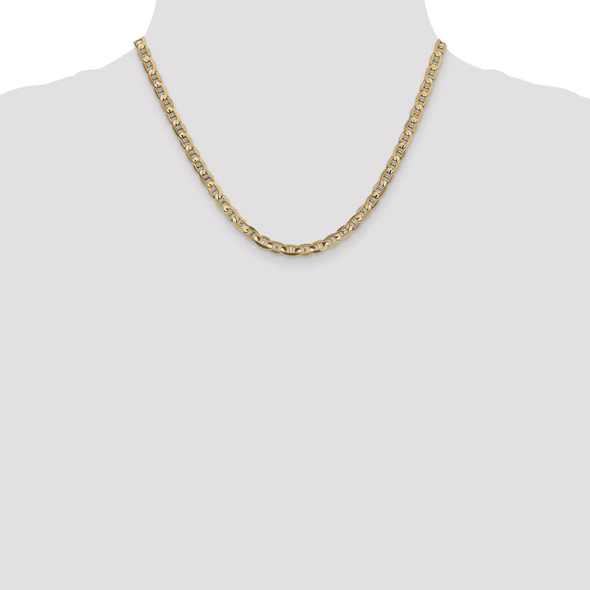 14k 4.5mm Concave Anchor Chain-CCA120-18