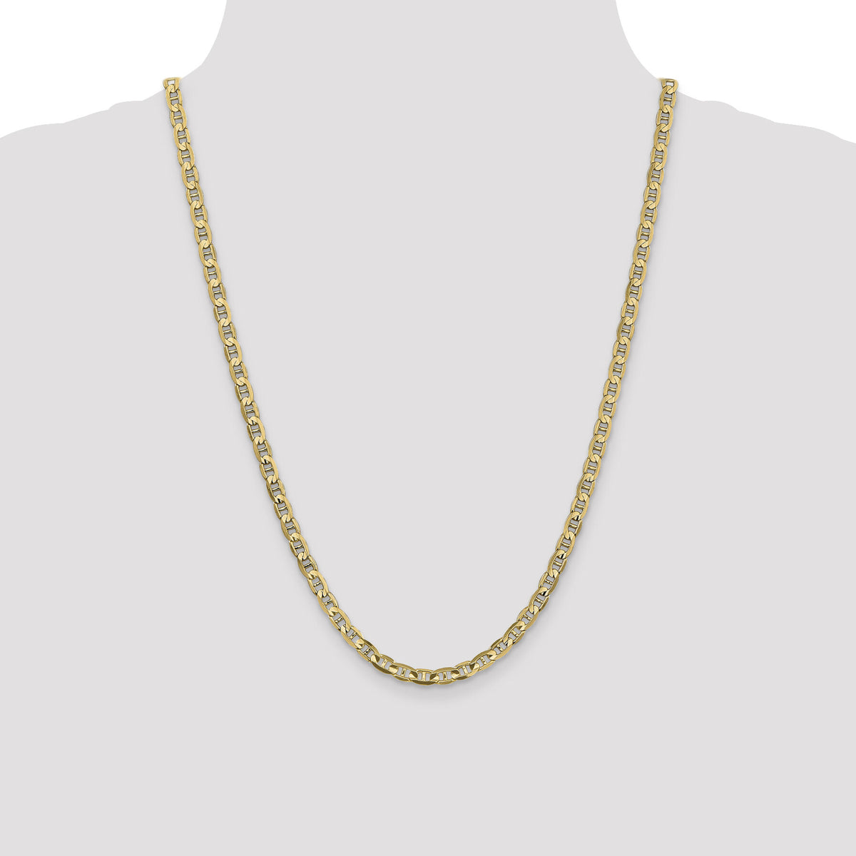 14k 4.5mm Concave Anchor Chain-CCA120-24