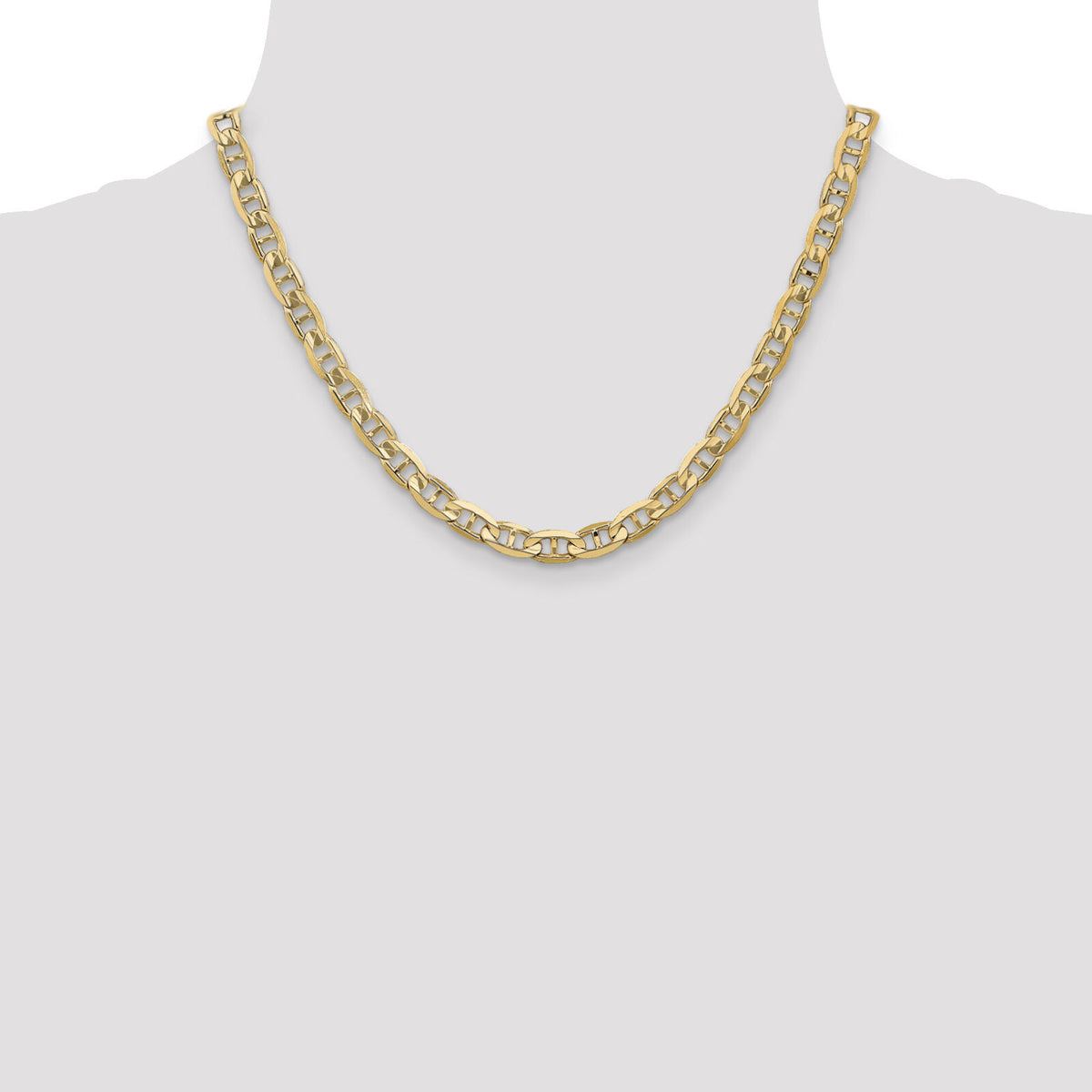 14k 6.25mm Concave Anchor Chain-CCA160-18