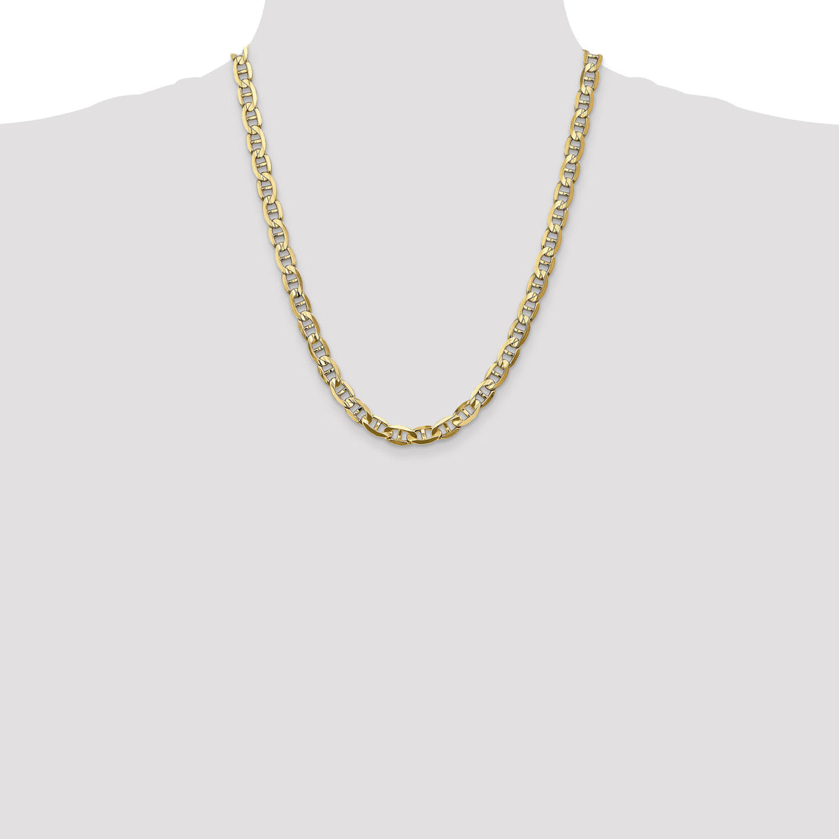 14k 7mm Concave Anchor Chain-CCA180-22