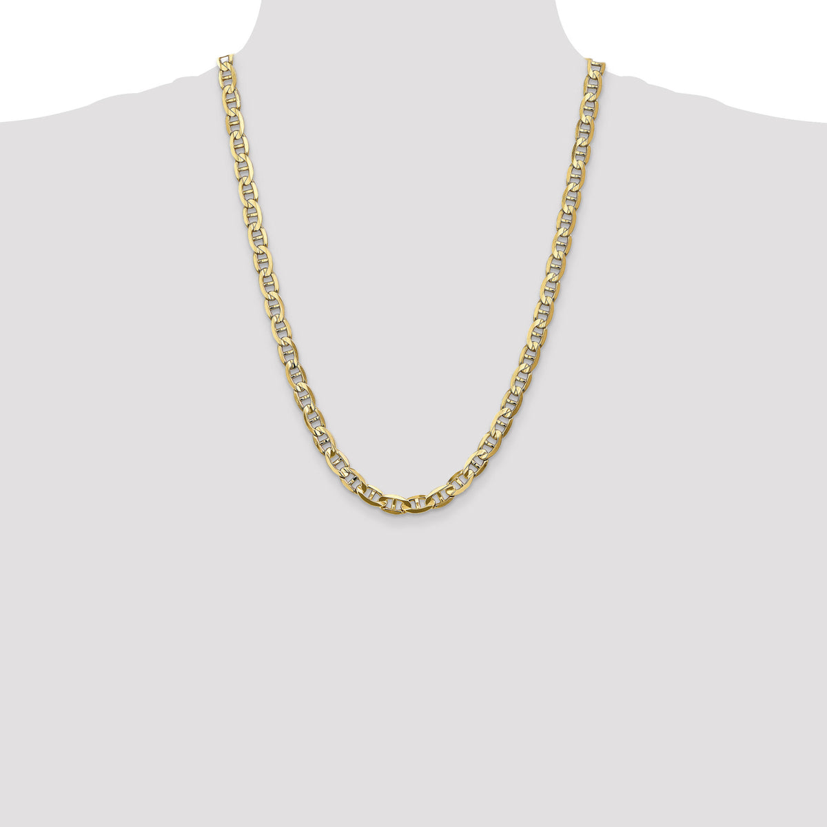 14k 7mm Concave Anchor Chain-CCA180-24