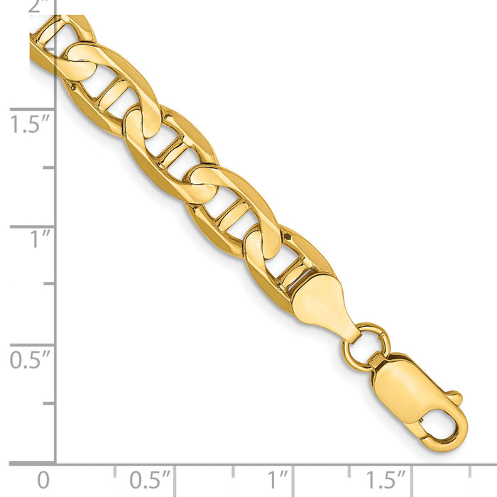14k 7mm Concave Anchor Chain-CCA180-8