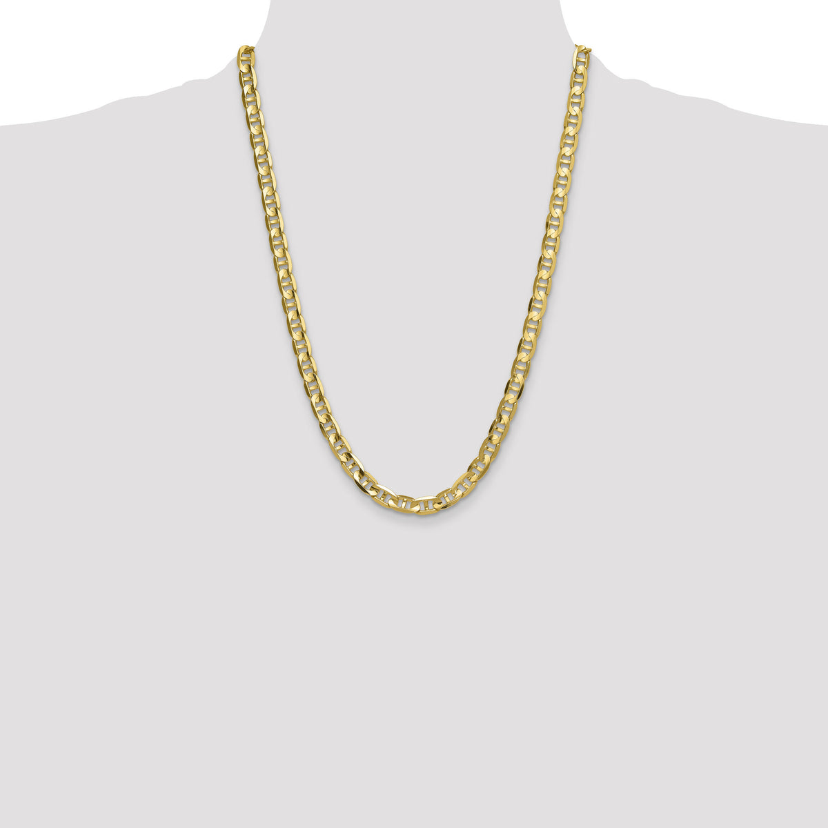 14k 8mm Concave Anchor Chain-CCA200-24