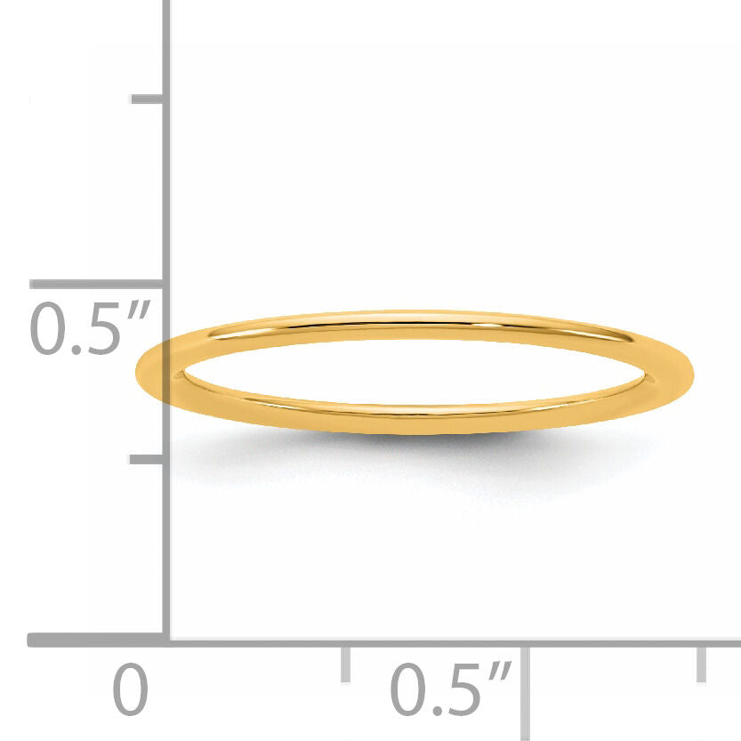14KY 1mm Standard Comfort Fit Band-CF010