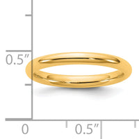 14KY 2.5mm Standard Comfort Fit Band-CF025