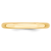 14k Yellow Gold 3mm Standard Weight Comfort Fit Wedding Band Size 9-CF030-9