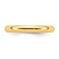 14k Yellow Gold 3mm Standard Weight Comfort Fit Wedding Band Size 8-CF030-8