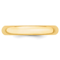 14k Yellow Gold 4mm Standard Weight Comfort Fit Wedding Band Size 7.5-CF040-7.5