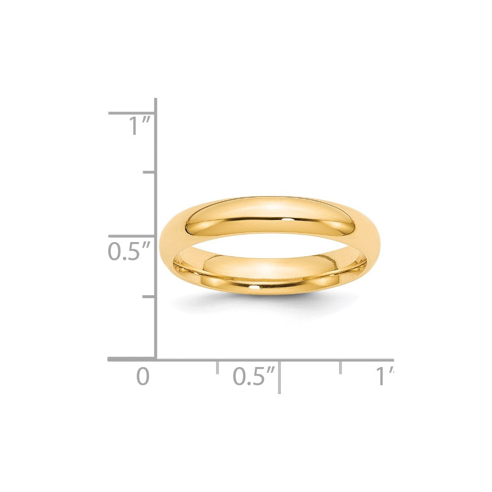 14k Yellow Gold 4mm Standard Weight Comfort Fit Wedding Band Size 6-CF040-6