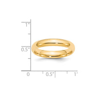 14k Yellow Gold 4mm Standard Weight Comfort Fit Wedding Band Size 11.5-CF040-11.5