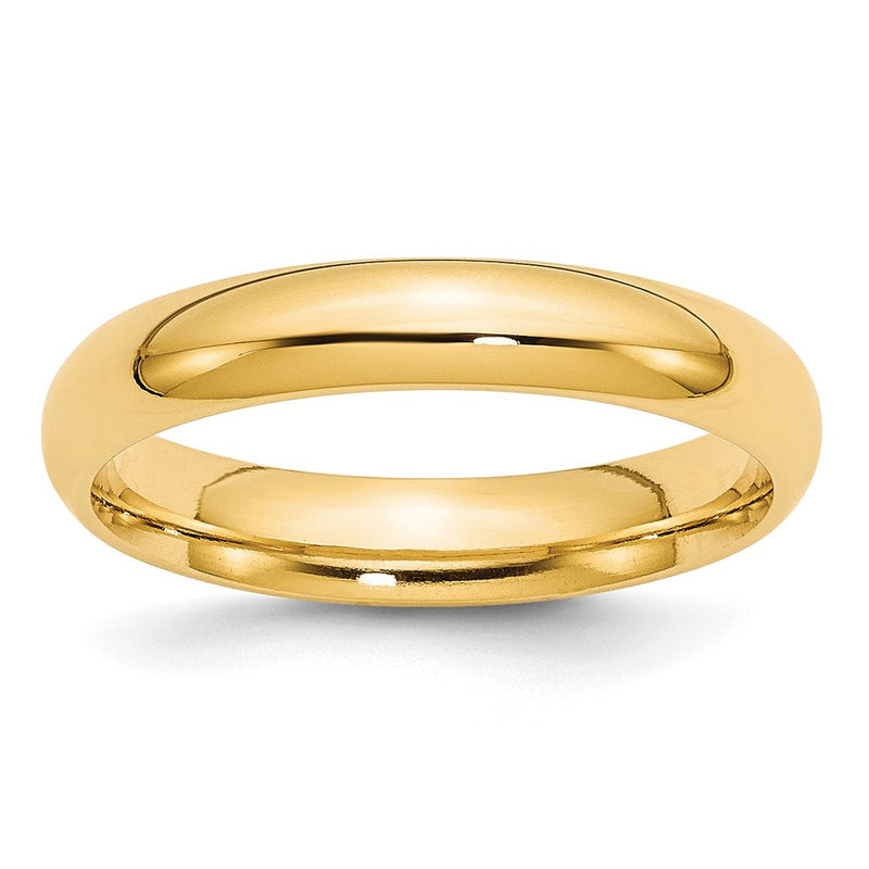 14k Yellow Gold 4mm Standard Weight Comfort Fit Wedding Band Size 7.5-CF040-7.5