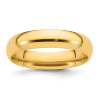 14KY 5mm Standard Comfort Fit Wedding Band-CF050