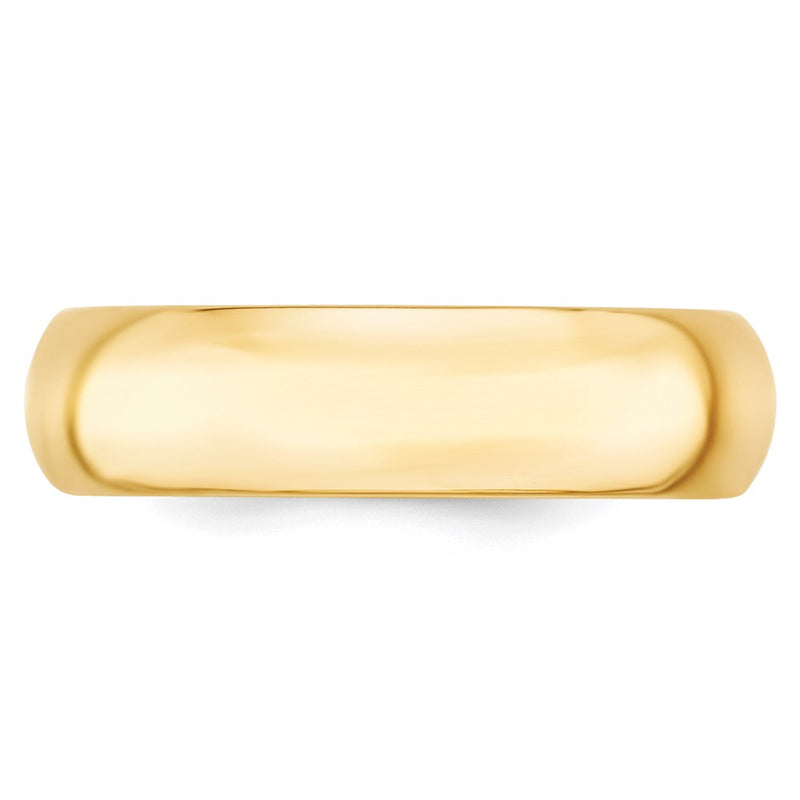 14k Yellow Gold 6mm Standard Weight Comfort Fit Wedding Band-CF060