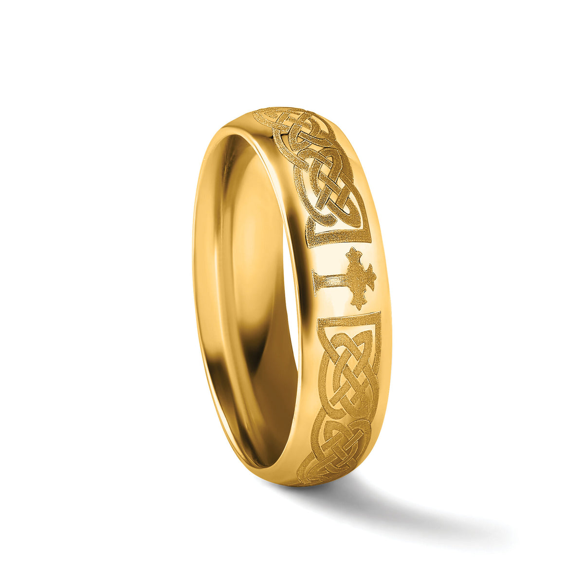 14KY 6mm Standard Comfort Fit Wedding Band-CF060