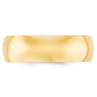 14k Yellow Gold 7mm Standard Weight Comfort Fit Wedding Band-CF070