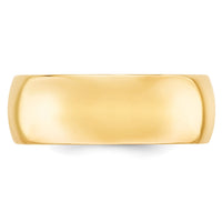 14k Yellow Gold 8mm Standard Weight Comfort Fit Wedding Band Size 10.5-CF080-10.5