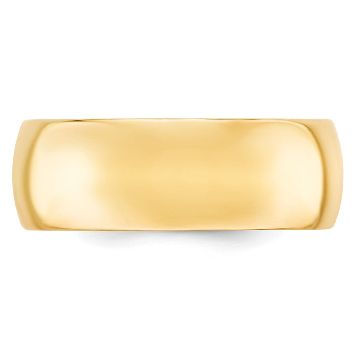 14KY 8mm Standard Comfort Fit Wedding Band-CF080