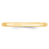 14k Yellow Gold 2mm Lightweight Comfort Fit Wedding Band Size 11-CFL020-11