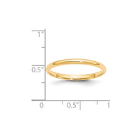 14k Yellow Gold 2mm Lightweight Comfort Fit Wedding Band Size 11-CFL020-11