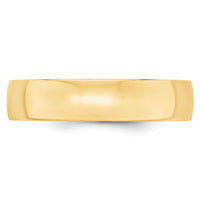 14k Yellow Gold 5mm Lightweight Comfort Fit Wedding Band Size 10-CFL050-10