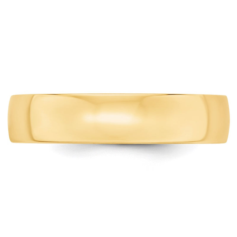14k Yellow Gold 5mm Lightweight Comfort Fit Wedding Band-CFL050