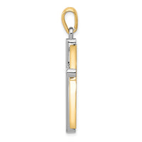 14k Two-tone Cross Pendant-CG10