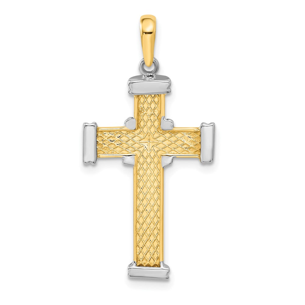 14k Two-tone Latin Cross Pendant-CG17