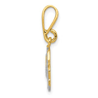 14k w/Rhodium Pick-up Truck Pendant-CG28