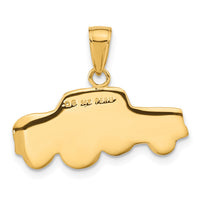 14k w/Rhodium Pick-up Truck Pendant-CG28