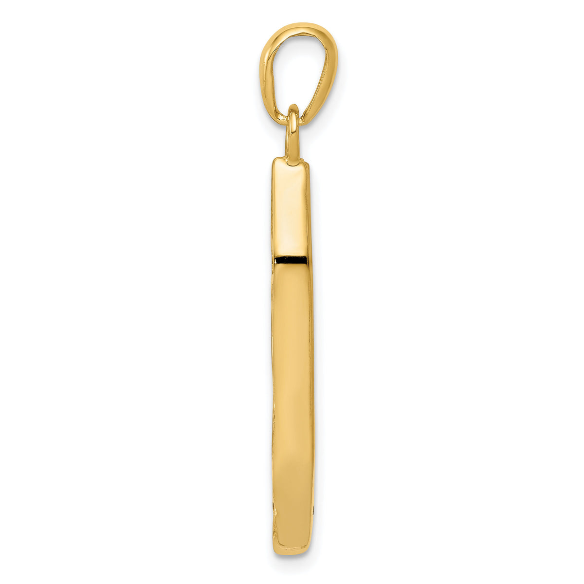 14K w/ White Rhodium Mezuzah W/Shin Charm-CG39