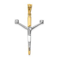 14K Two-tone Crucifix Charm-CG5