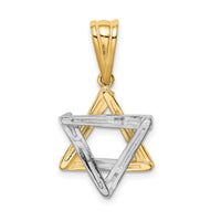14k Two-tone Star of David Pendant-CG52