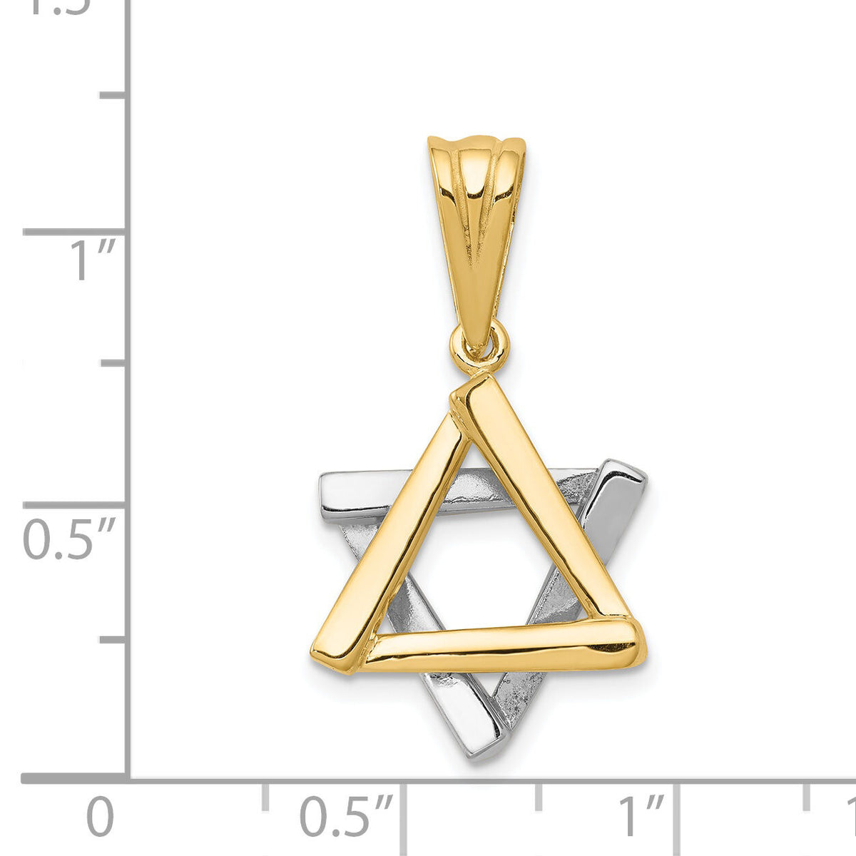 14k Two-tone Star of David Pendant-CG52