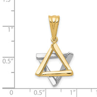 14k Two-tone Star of David Pendant-CG52