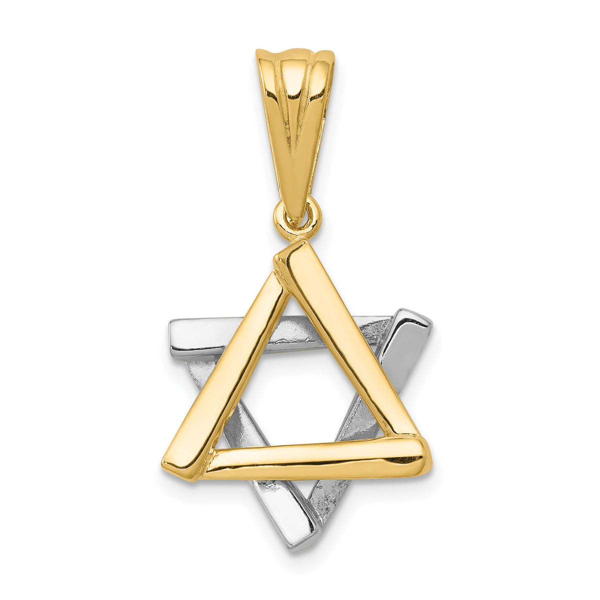 14k Two-tone Star of David Pendant-CG52