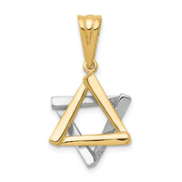 14k Two-tone Star of David Pendant-CG52