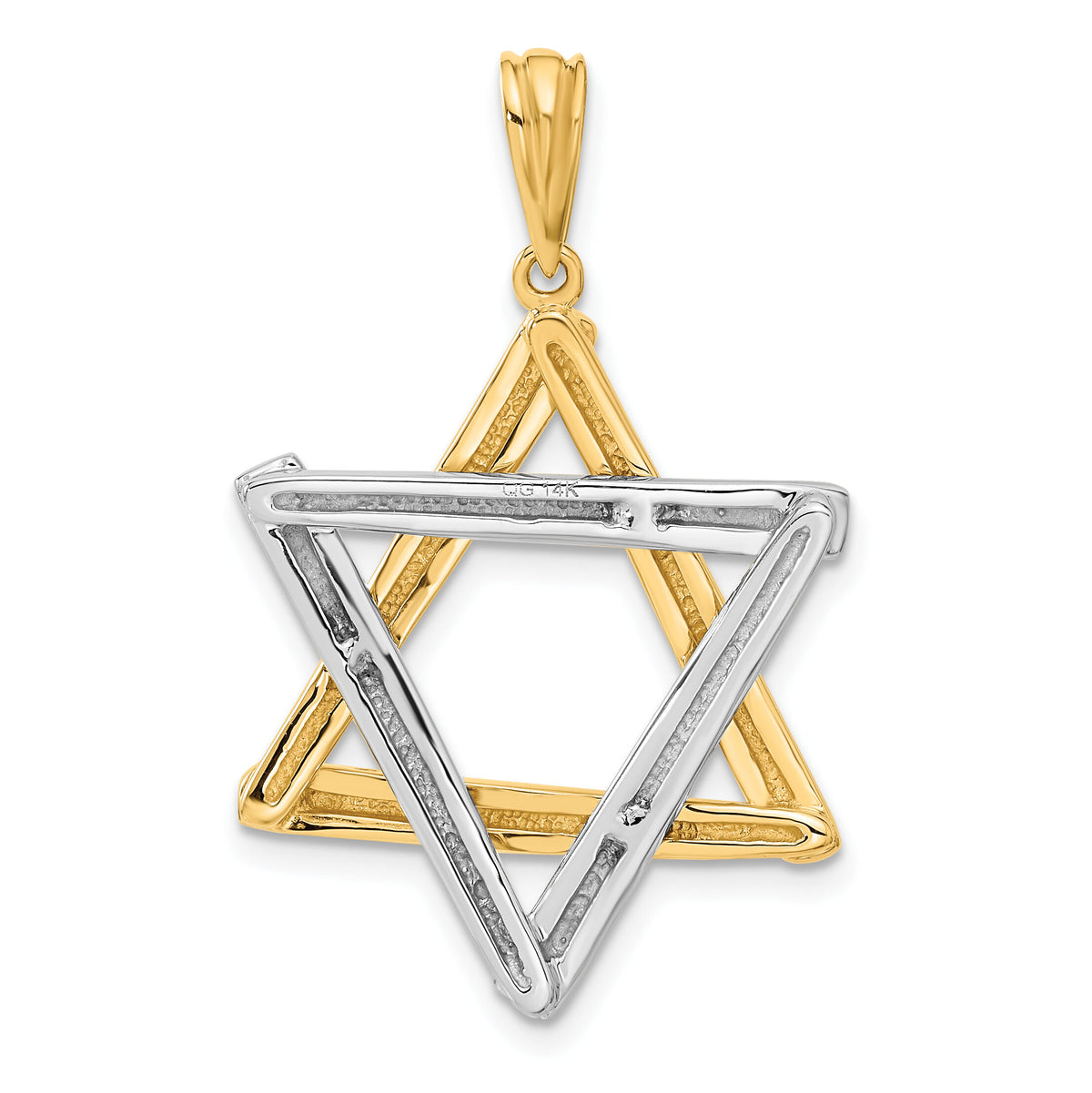14k Two-tone Star Of David Pendant-CG53