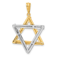 14k Two-tone Star Of David Pendant-CG53