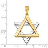 14k Two-tone Star Of David Pendant-CG53