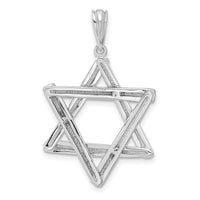 14k WHITE GOLD Star Of David Pendant-CG53W