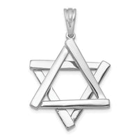 14k WHITE GOLD Star Of David Pendant-CG53W