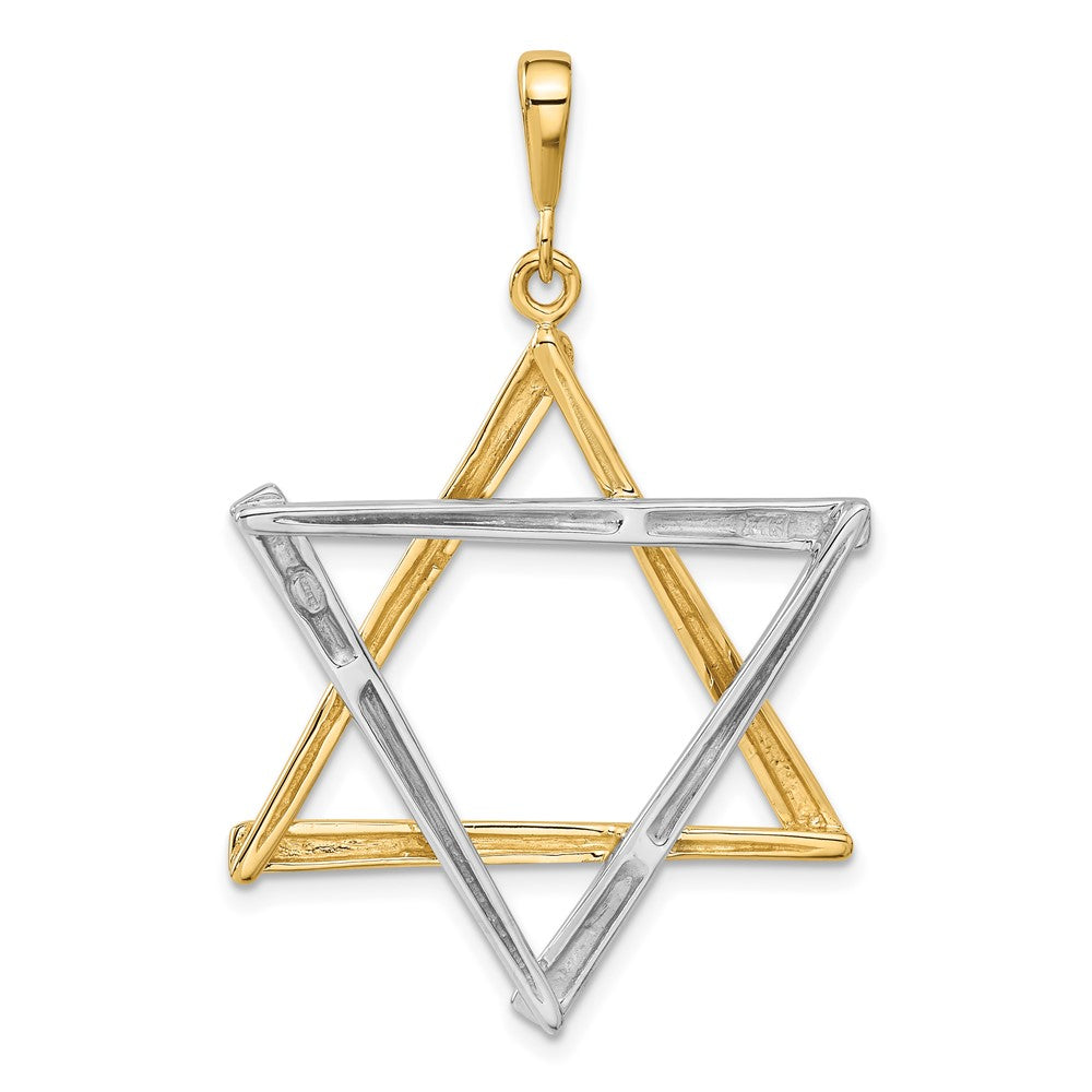 14k Two-tone Star Of David Pendant-CG54