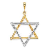 14k Two-tone Star Of David Pendant-CG54