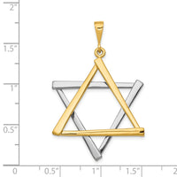 14k Two-tone Star Of David Pendant-CG54